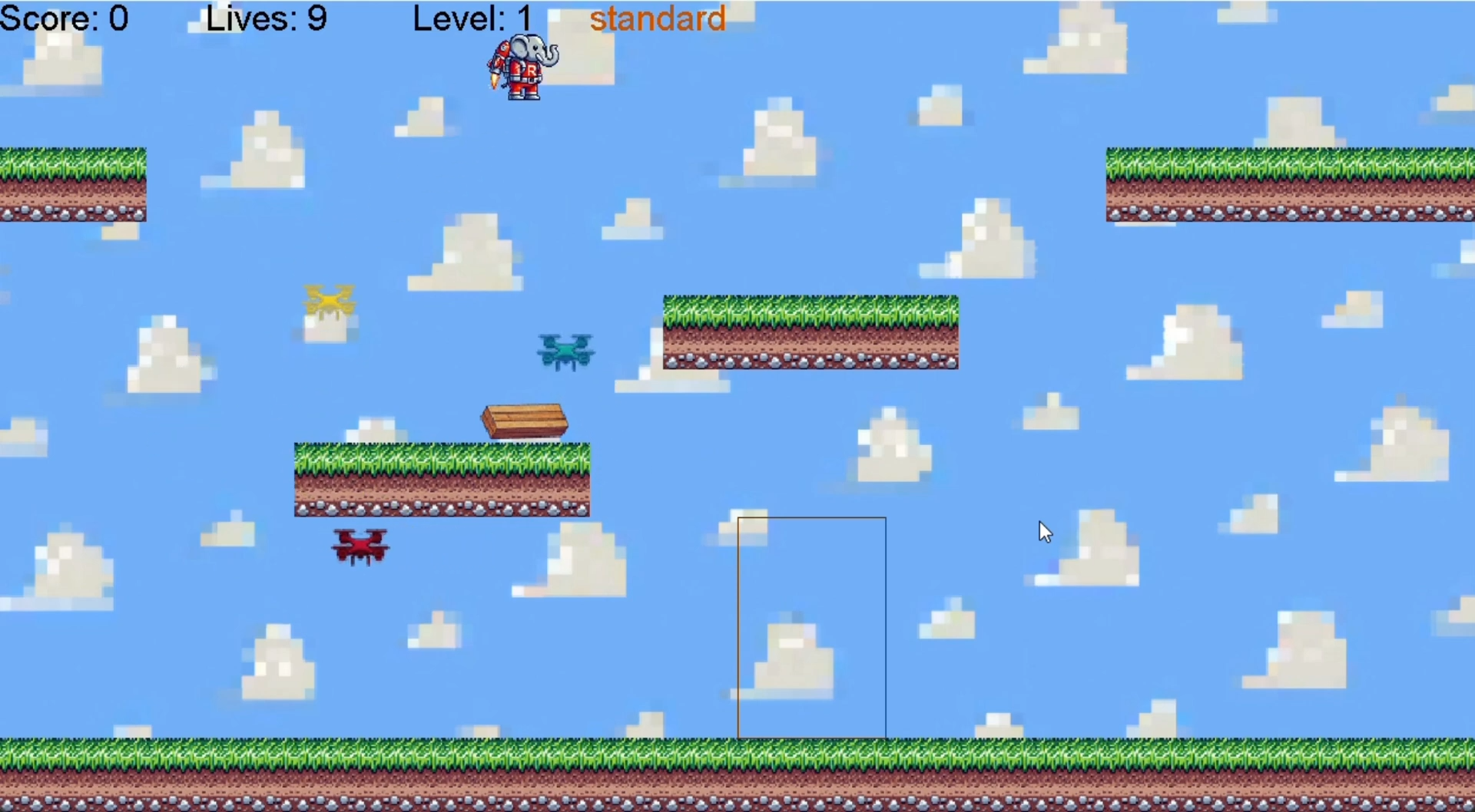 Screenshot of Arcade Game Project being played